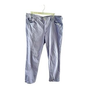 Nine West Gramercy Crop Jeans Womens 16 Lavender Purple Pastel Stretch Denim